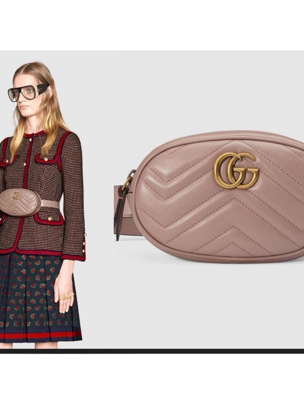 Authentic GG Marmont Matelassé Belt Bag - Picture 10 of 10